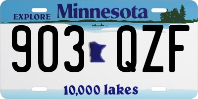 MN license plate 903QZF