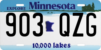 MN license plate 903QZG