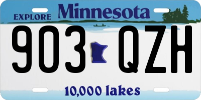 MN license plate 903QZH