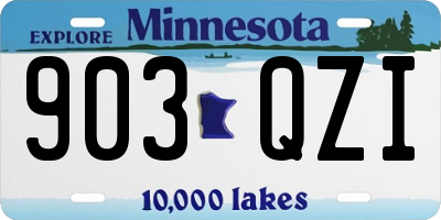 MN license plate 903QZI
