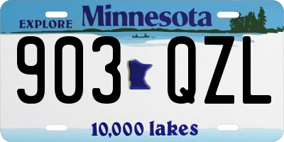 MN license plate 903QZL