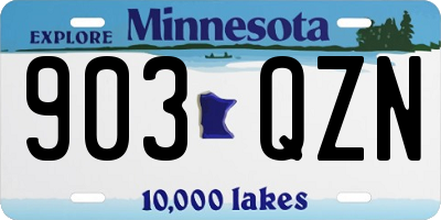 MN license plate 903QZN