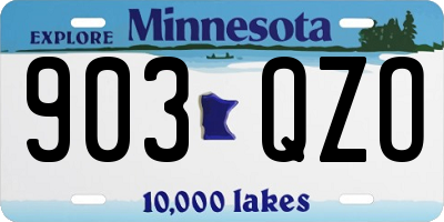 MN license plate 903QZO