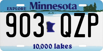 MN license plate 903QZP