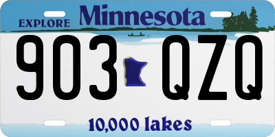MN license plate 903QZQ