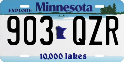 MN license plate 903QZR