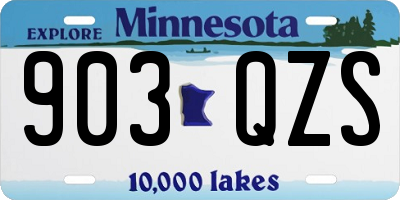 MN license plate 903QZS
