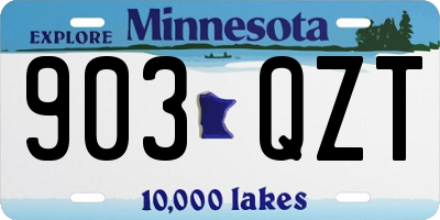 MN license plate 903QZT