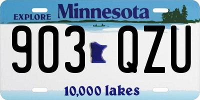 MN license plate 903QZU