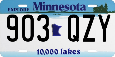 MN license plate 903QZY