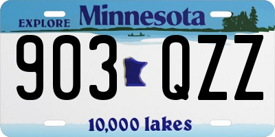 MN license plate 903QZZ