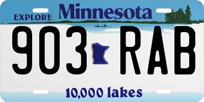 MN license plate 903RAB