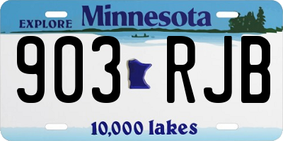 MN license plate 903RJB