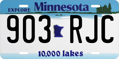 MN license plate 903RJC
