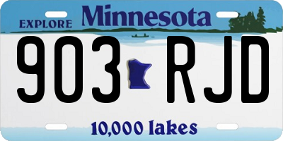 MN license plate 903RJD