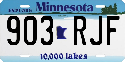 MN license plate 903RJF