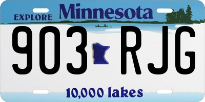 MN license plate 903RJG