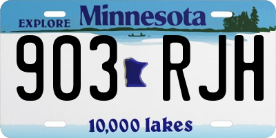 MN license plate 903RJH