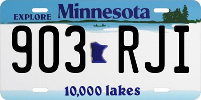 MN license plate 903RJI