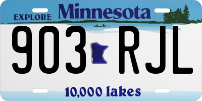 MN license plate 903RJL