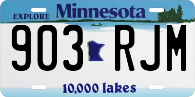 MN license plate 903RJM