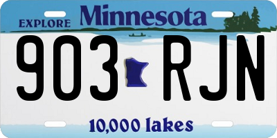 MN license plate 903RJN