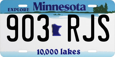 MN license plate 903RJS