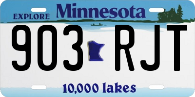 MN license plate 903RJT