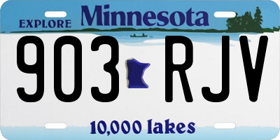 MN license plate 903RJV