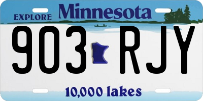 MN license plate 903RJY