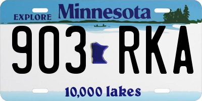 MN license plate 903RKA