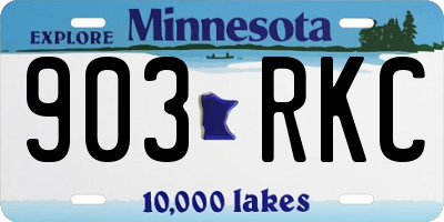 MN license plate 903RKC