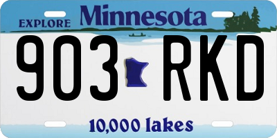 MN license plate 903RKD