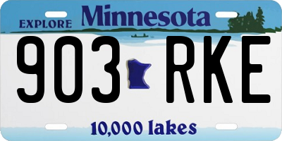 MN license plate 903RKE