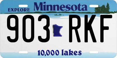 MN license plate 903RKF