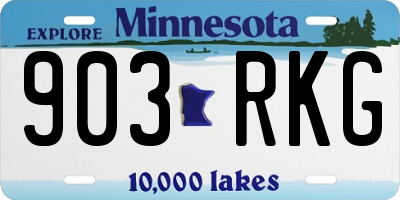 MN license plate 903RKG