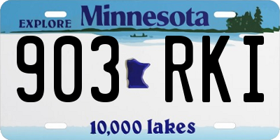 MN license plate 903RKI