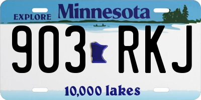 MN license plate 903RKJ