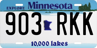 MN license plate 903RKK
