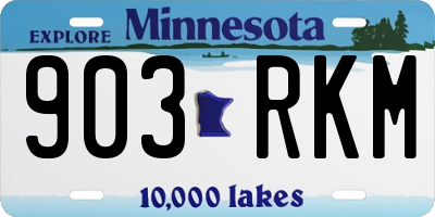 MN license plate 903RKM