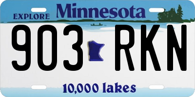 MN license plate 903RKN