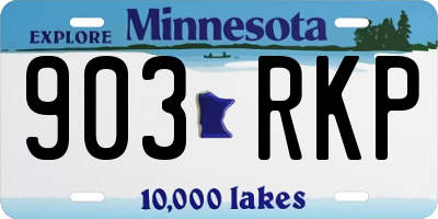 MN license plate 903RKP
