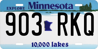 MN license plate 903RKQ