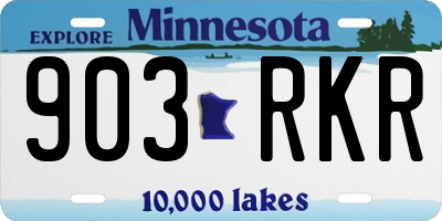 MN license plate 903RKR
