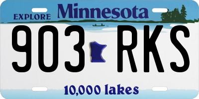 MN license plate 903RKS