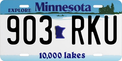 MN license plate 903RKU