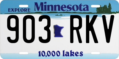 MN license plate 903RKV