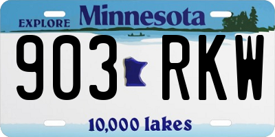 MN license plate 903RKW