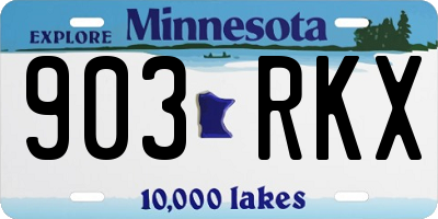 MN license plate 903RKX