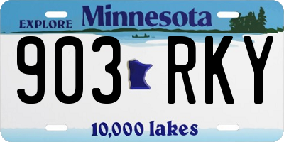 MN license plate 903RKY
